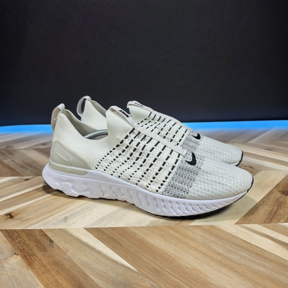 Nike React Phantom Run Flyknit 2 DV2139-100 Mens 13 Running Shoes Cream Sneakers